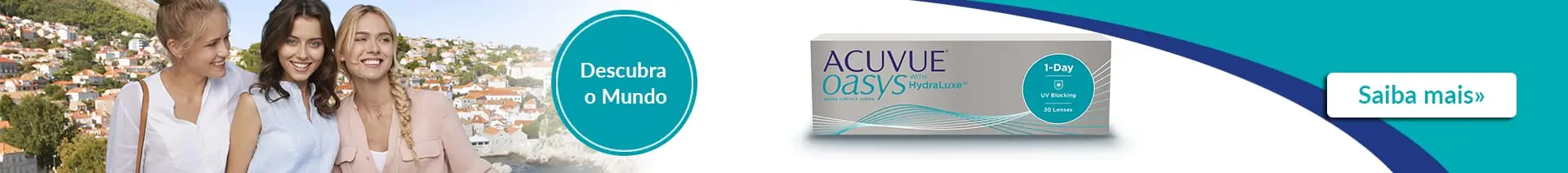 Descubra o mundo com as lentes contacto Acuvue Oasys 1-Day Lentes de Contacto 365