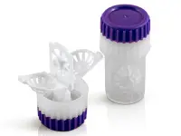 Estojo Barril Tampa Giratória Acessório Lentes de Contacto