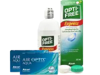 Lentes de Contato Air Optix Aqua + Opti-Free Express - Packs