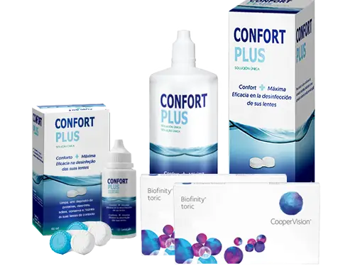 Lentes de Contato Biofinity Toric + Confort Plus - Packs