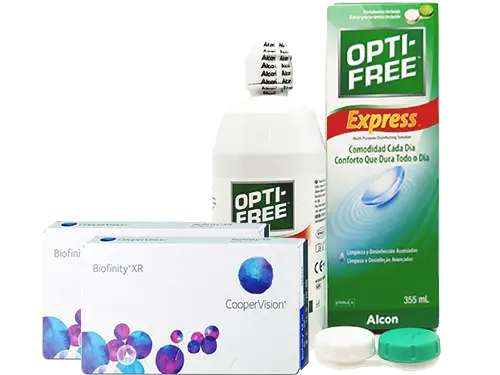 Lentes de Contato Biofinity XR + Opti-Free Express - Packs
