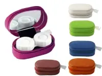 Estojo Plain Leather Acessório Lentes de Contacto