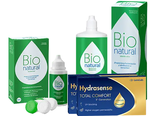 Lentes de Contato Hydrasense Total Comfort + BioNatural - Packs