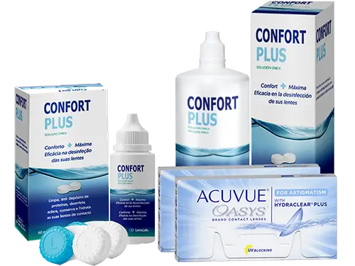 Lentes de Contato Acuvue Oasys for Astigmatism + Confort Plus - Packs
