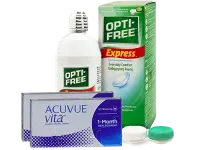 Lentes de Contato Acuvue Vita + Opti-Free Express - Packs