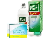 Lentes de Contato Purevision2 for Presbyopia + Opti-Free Express - Packs